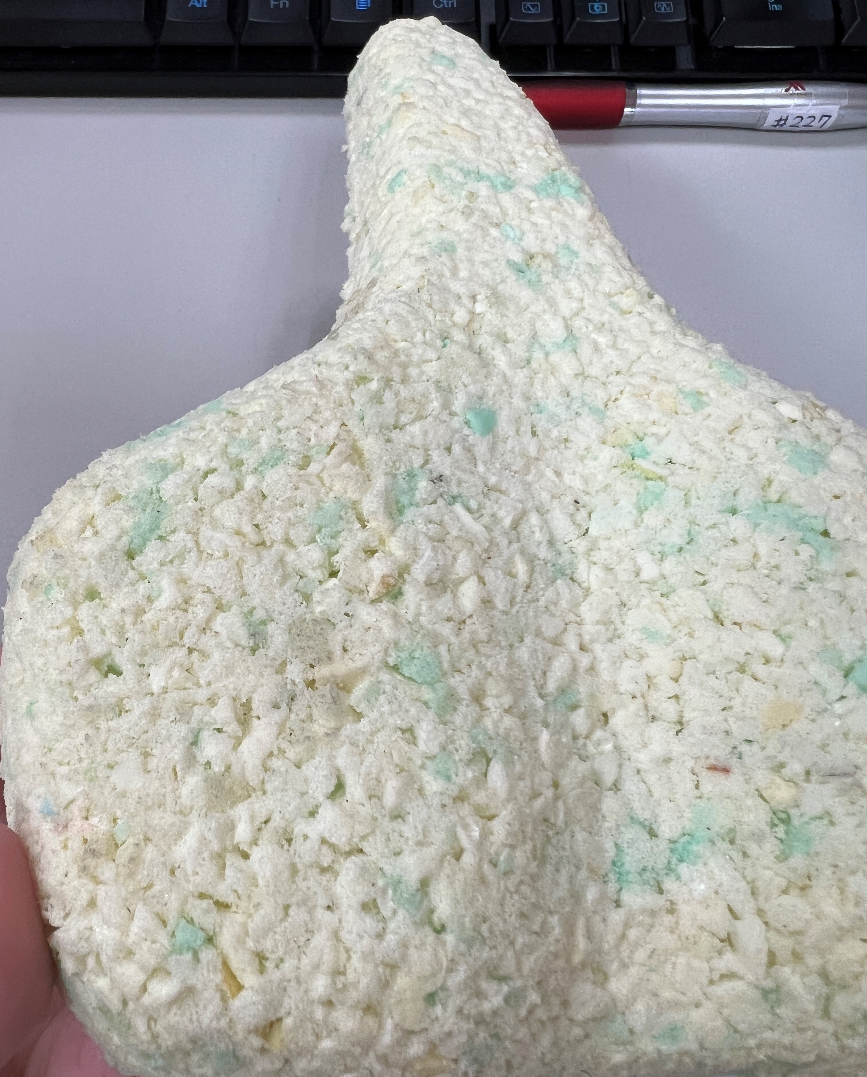 Foam waste used from another saddle’s production