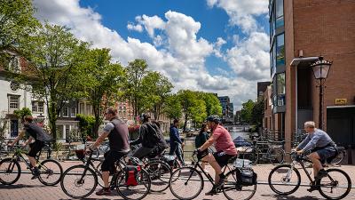 Bikers in the city