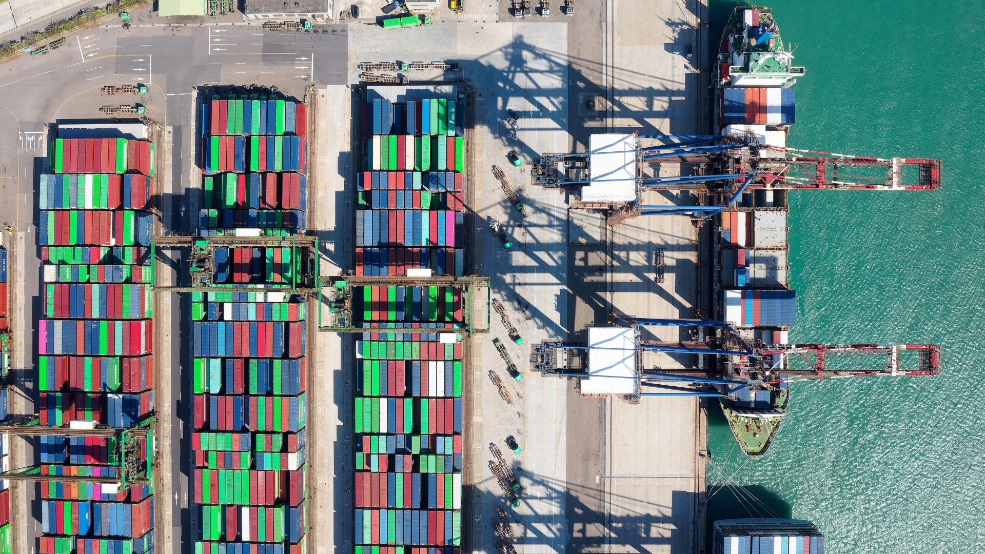 Containers in harbour