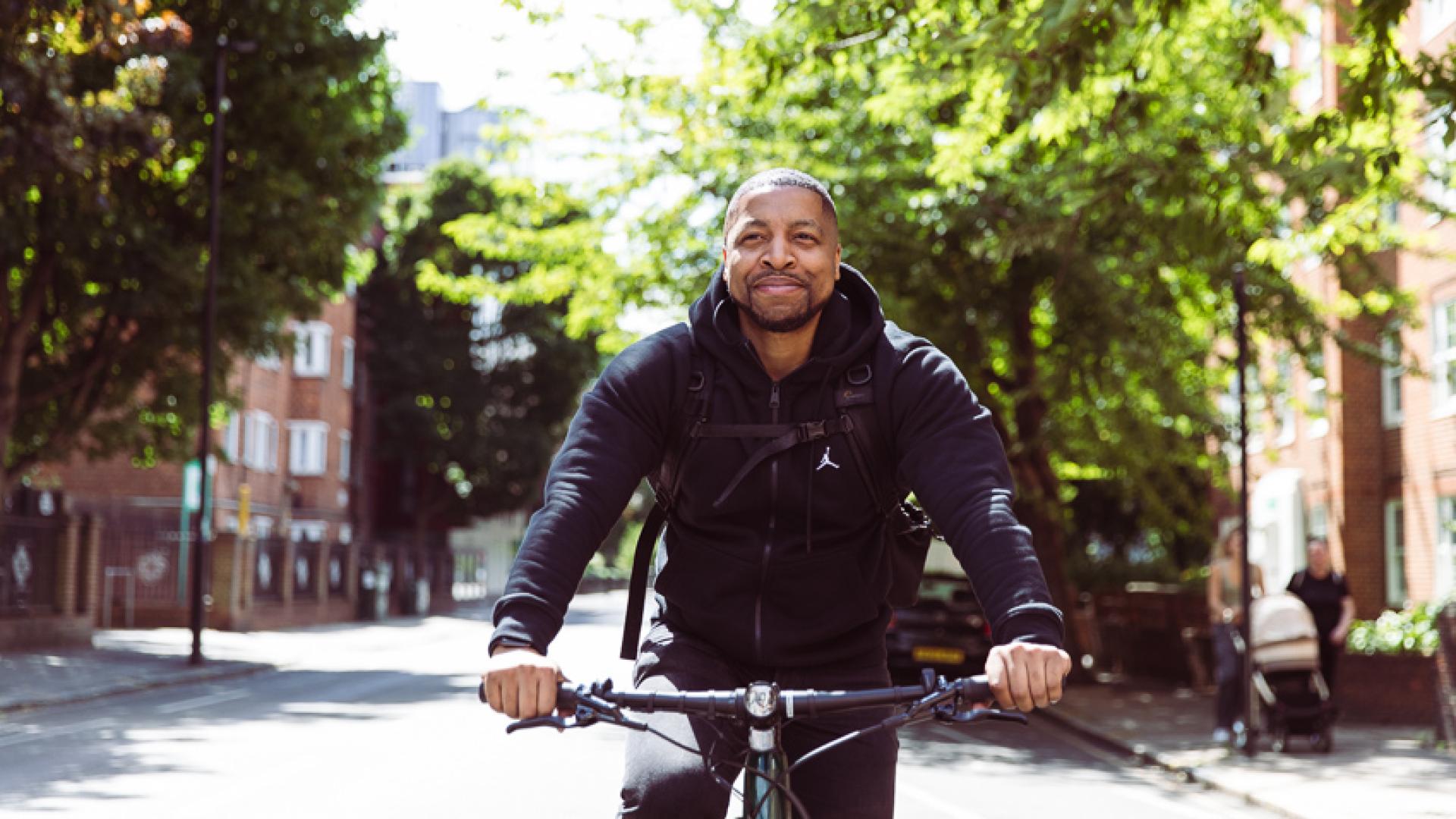 Biker in the street