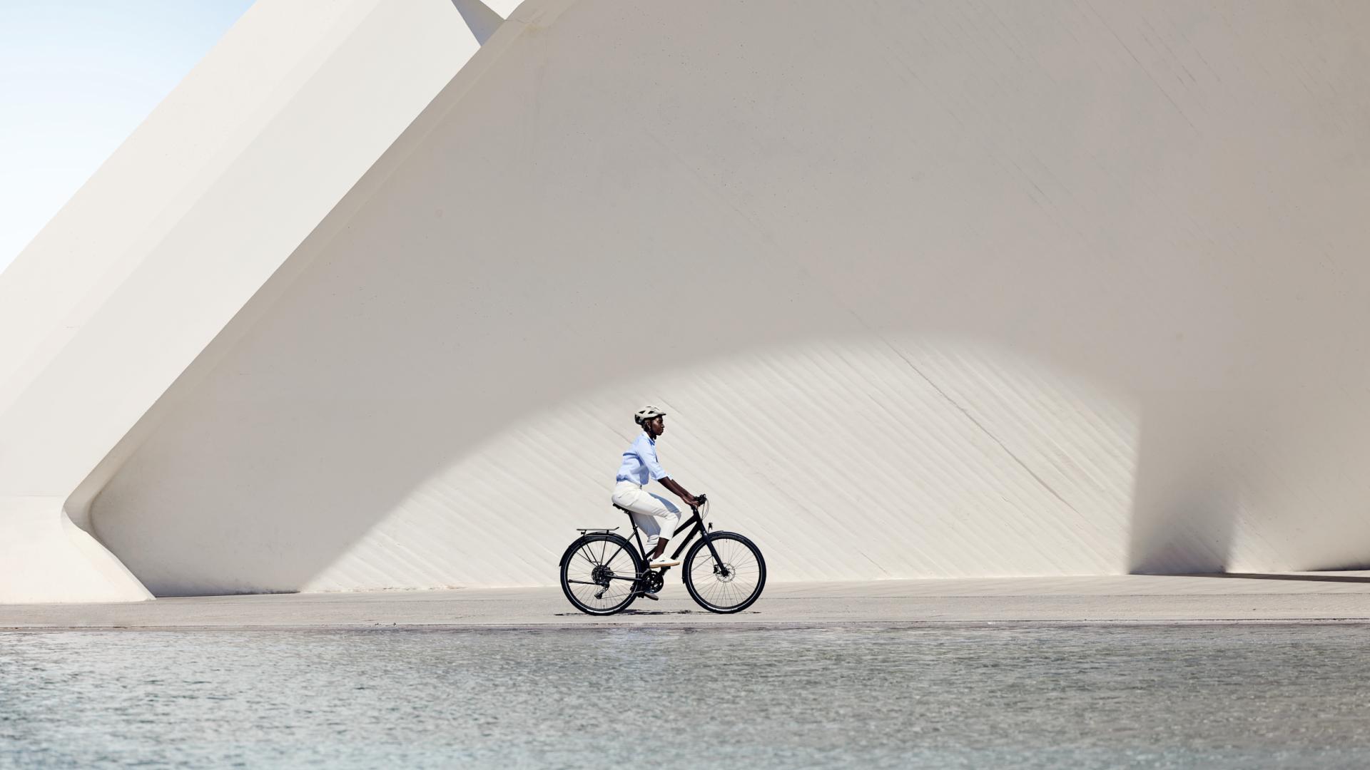 Woman on bike - Shimano 