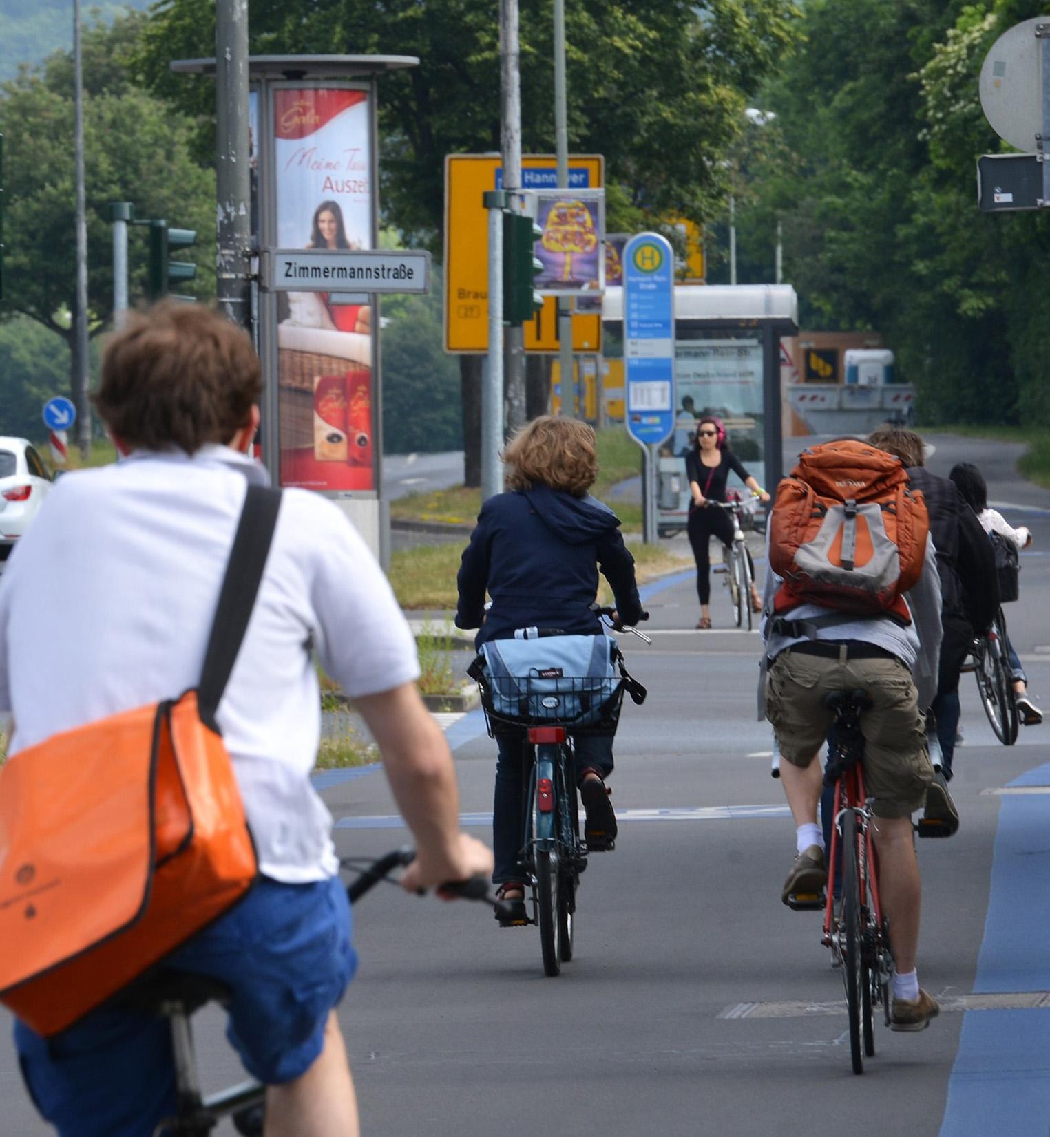 Bikers in the city