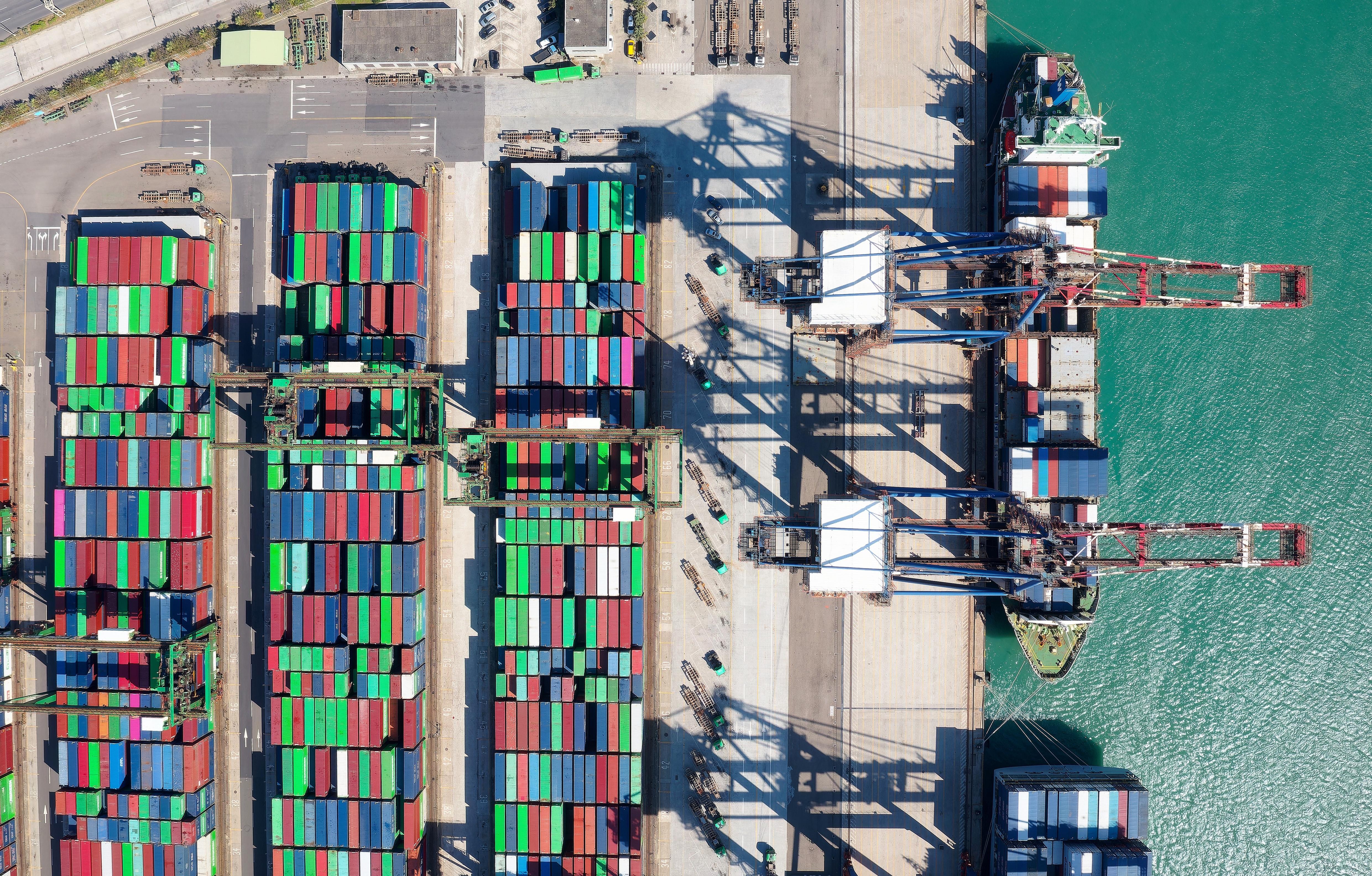 Containers in harbour